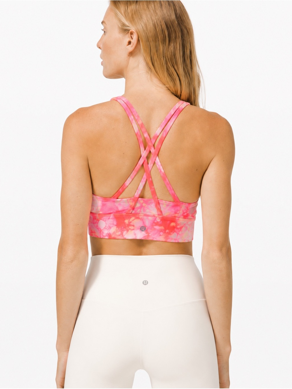 Lululemon Energy Bra High Neck Long Line Shibori *Medium Support B-D size 8